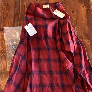 Joyfolie NEW Irma skirt in Navy Plaid size 12